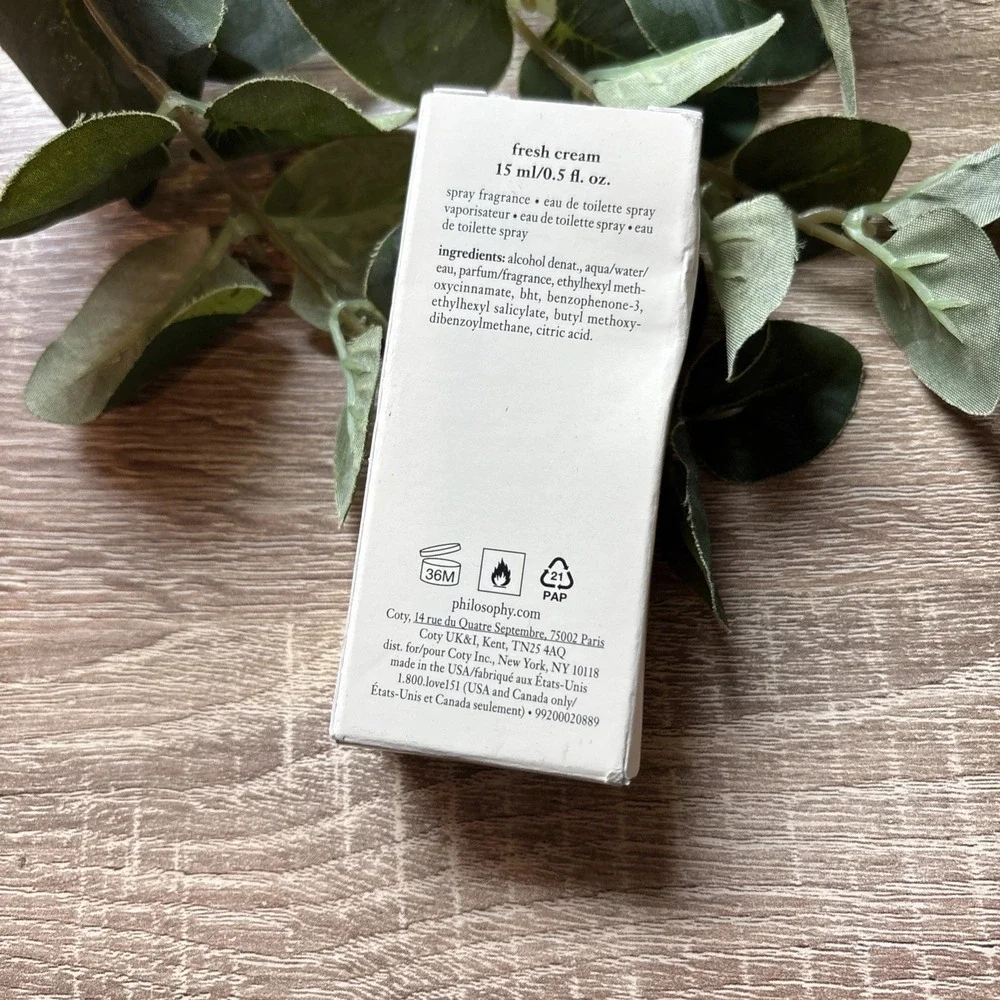 Philosophy Fresh Cream Spray Fragrance 0.5oz/ 15ml New & Sealed!